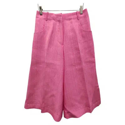 Pre-owned Jacquemus Pink Bermuda Pants Size Fr 36