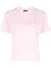 Jacquemus Short Sleeve Crew Neck Top Bow Detail In Pink