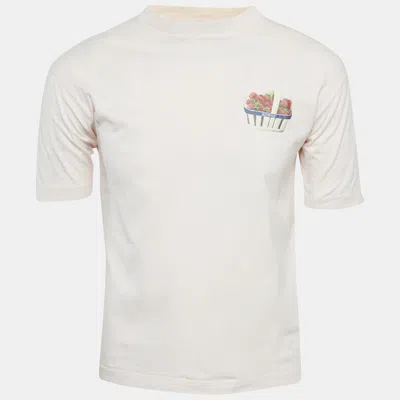 Pre-owned Jacquemus Pink Floral Print Jersey Crewneck T-shirt Xs