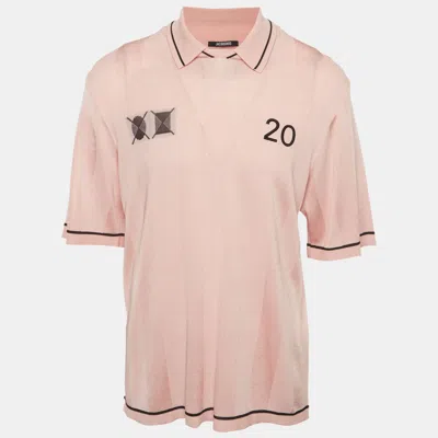 Pre-owned Jacquemus Pink Jersey Knit Collar T-shirt L