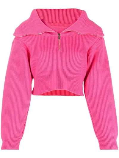 JACQUEMUS PINK LA MAILLE RISOUL JUMPER