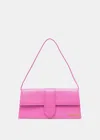 Jacquemus Dark Pink Leather Le Bambino Long Shoulder Bag