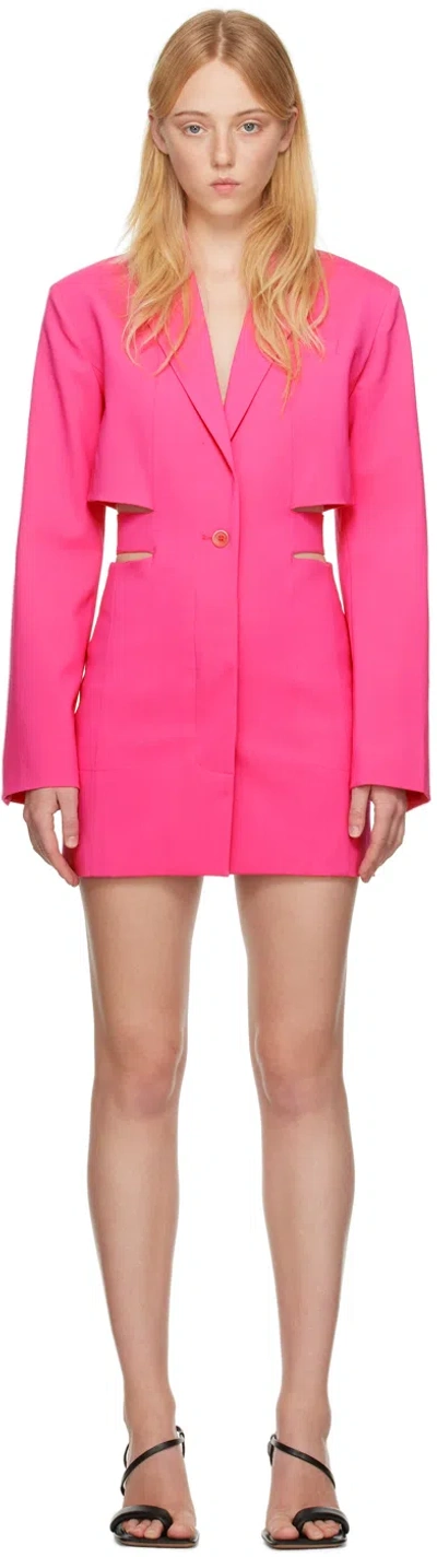 Jacquemus Pink Le Papier 'la Robe Bari' Minidress In 430 Pink