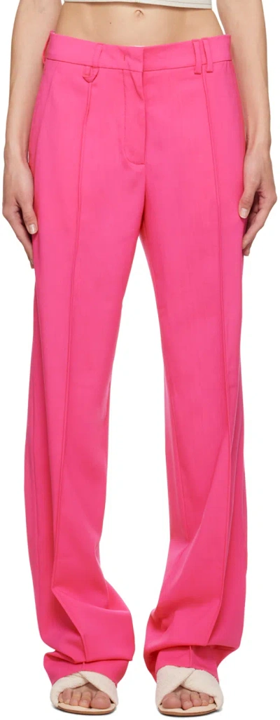 Jacquemus Le Pantalon Camargue Stretch-wool Trousers In Pink