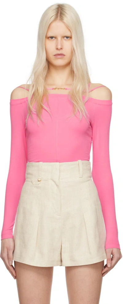 Jacquemus Pink Le Papier 'le T-shirt Sierra' Long Sleeve T-shirt In 431 Pink 2