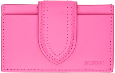 Jacquemus Pink 'le Porte Carte Bambino' Card Holder In 434 Neon Pink