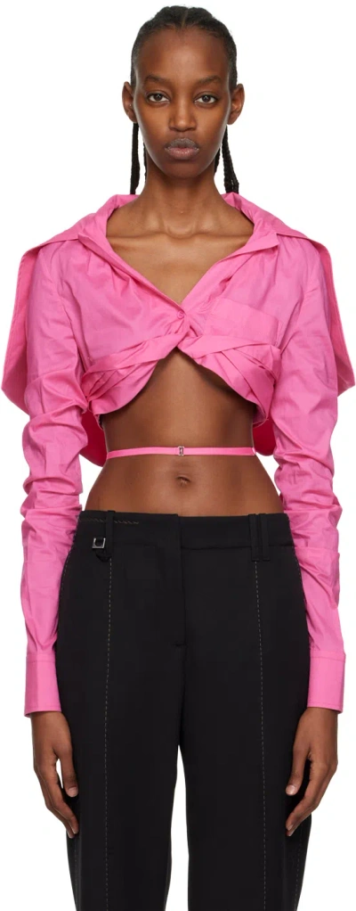 Jacquemus La Chemise Meio Shirt In Pink
