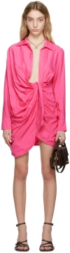 Jacquemus Pink Bahia Mini Dress In Pink