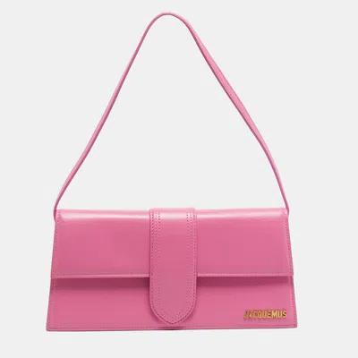 Pre-owned Jacquemus Pink Leather Le Bambino Long Shoulder Bag
