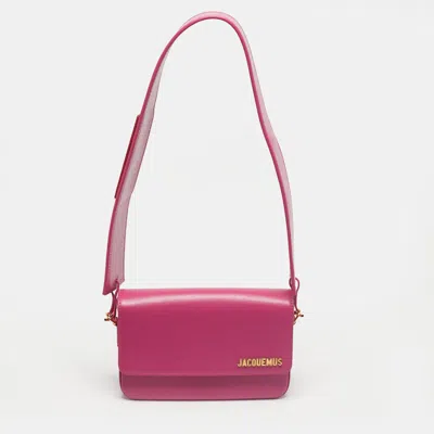 Pre-owned Jacquemus Pink Leather Le Carinu Shoulder Bag