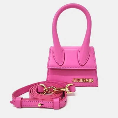 Pre-owned Jacquemus Pink Leather Le Chiquito Mini Crossbody Bag