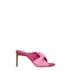Jacquemus Pink Leather Sandal In Pink