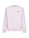 Jacquemus Pink Organic Cotton Fleece The Gros Grain Sweatshirt In Black