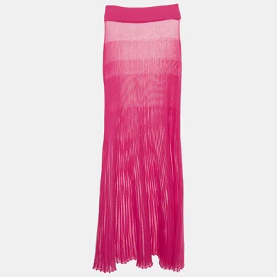 Jacquemus Pink Rib Knit Maxi Skirt