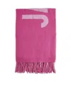 Jacquemus Women Pink Scarf With Logo In Pink