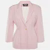Jacquemus Pink Silk Blend Button Front Blazer In Pink