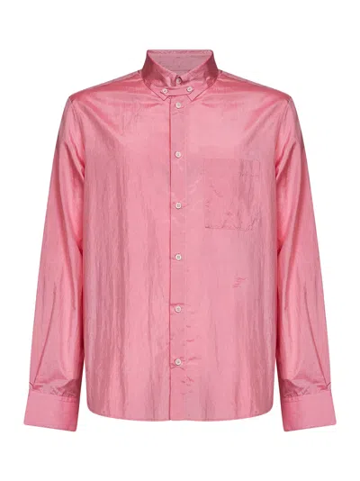 Jacquemus Pink Silk Blend The Tailleur Straight-cut Shirt