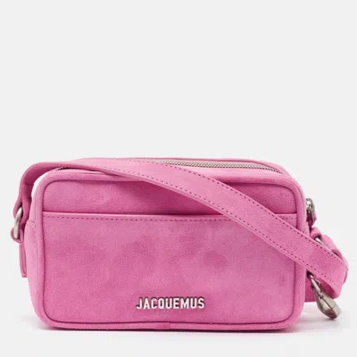 Pre-owned Jacquemus Pink Suede Le Baneto Shoulder Bag