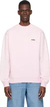 Jacquemus Pink Organic Cotton Fleece The Gros Grain Sweatshirt In Pink