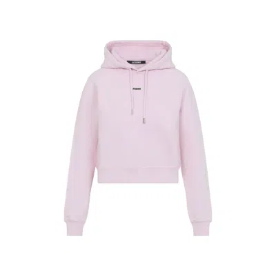 Jacquemus Pink Viscose Logo Patch Sweater