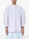 Jacquemus Structured Cotton Poplin Blouse In Pink
