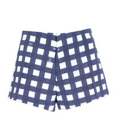 Jacquemus Plaid Hot Pants In Blue