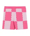 Jacquemus Plaid Pattern Shorts In Pink