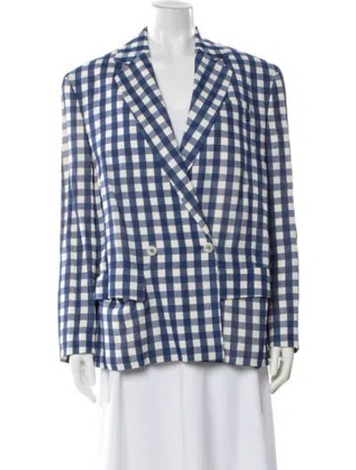 Pre-owned Jacquemus Plaid Print Blazer In Blue