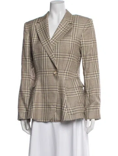 Pre-owned Jacquemus Plaid Print Blazer In Neutrals