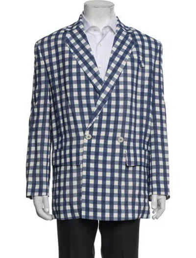 Pre-owned Jacquemus Plaid Print Blazer W/ Tags In Blue