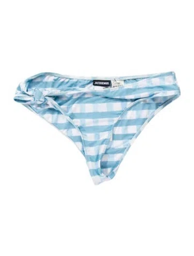 Pre-owned Jacquemus Plaid Print Bottoms In Blue