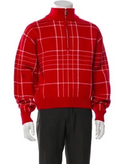 Pre-owned Jacquemus Plaid Print Jacket In Red