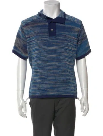 Pre-owned Jacquemus Plaid Print Short Sleeve Shirt In Blue