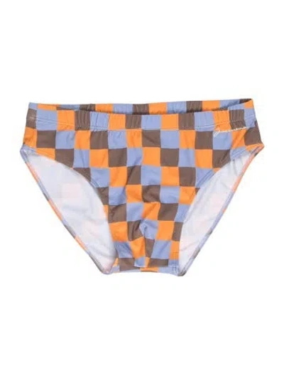Pre-owned Jacquemus Plaid Print Swim Briefs W/ Tags In Multi