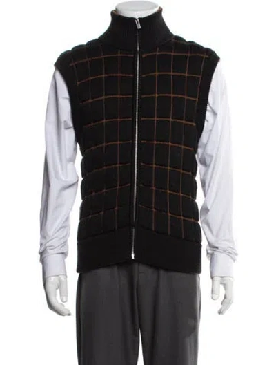 Pre-owned Jacquemus Plaid Print Vest In Black