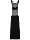 Jacquemus Backless Sheer Panel Midi Dress