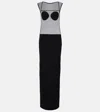 Jacquemus Womens Black Platano Sheer-panel Knitted Maxi Dress In Black