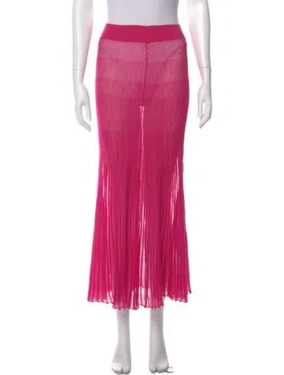 Pre-owned Jacquemus Pleated Accents Midi Length Skirt In Pink