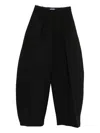 Jacquemus High Waist Balloon Shape Wide Leg Trousers In Black
