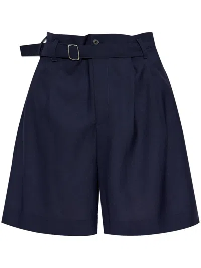 JACQUEMUS PLEATED BELTED SHORTS