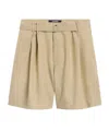 Jacquemus Pleated Bermuda Shorts In Nude