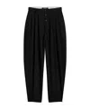 Jacquemus Pleated Button-down Trousers In Black