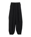 Jacquemus Le Pantalon Ovalo Pleated Wide-leg Trousers In Black