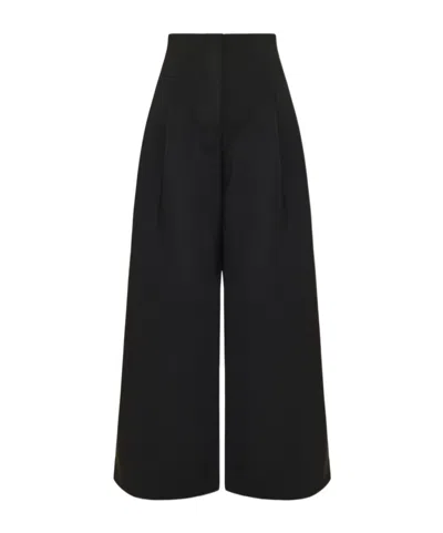 Jacquemus Pleated Casual Pants In Black