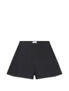 Jacquemus Amelo De-nîmes Blue Cotton Cashmere Shorts In Black