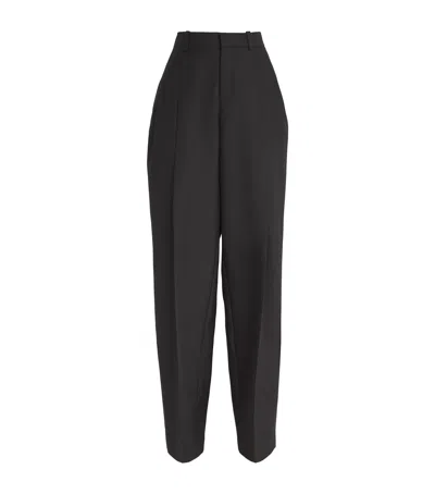 Jacquemus Pleated Curzio Wide-leg Trousers In Black