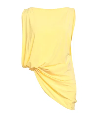Jacquemus Pleated Detail Vest In Yellow