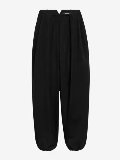 JACQUEMUS JACQUEMUS PLEATED DRAPED PANTS
