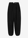 Jacquemus High-waisted Black Viscose Trousers With Wide-leg Silhouette In Black