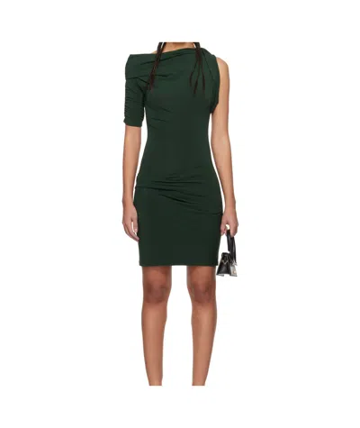 JACQUEMUS JACQUEMUS LA MINI ROBE DRAPEADO PLEATED DRESS